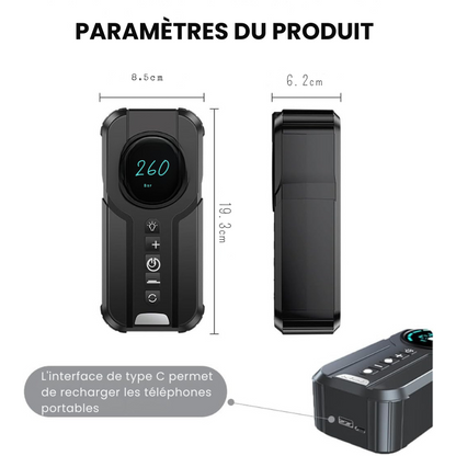 KIT COMPLET POUR BOOSTER VOTRE BATTERIE ET VOS PNEU